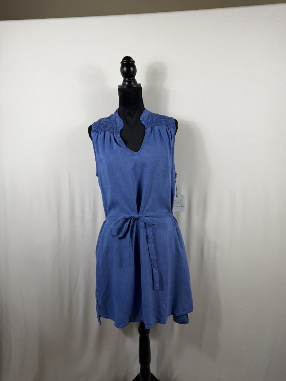 Bella Dahl Smocked Yoke Mini Dress (Size L)
